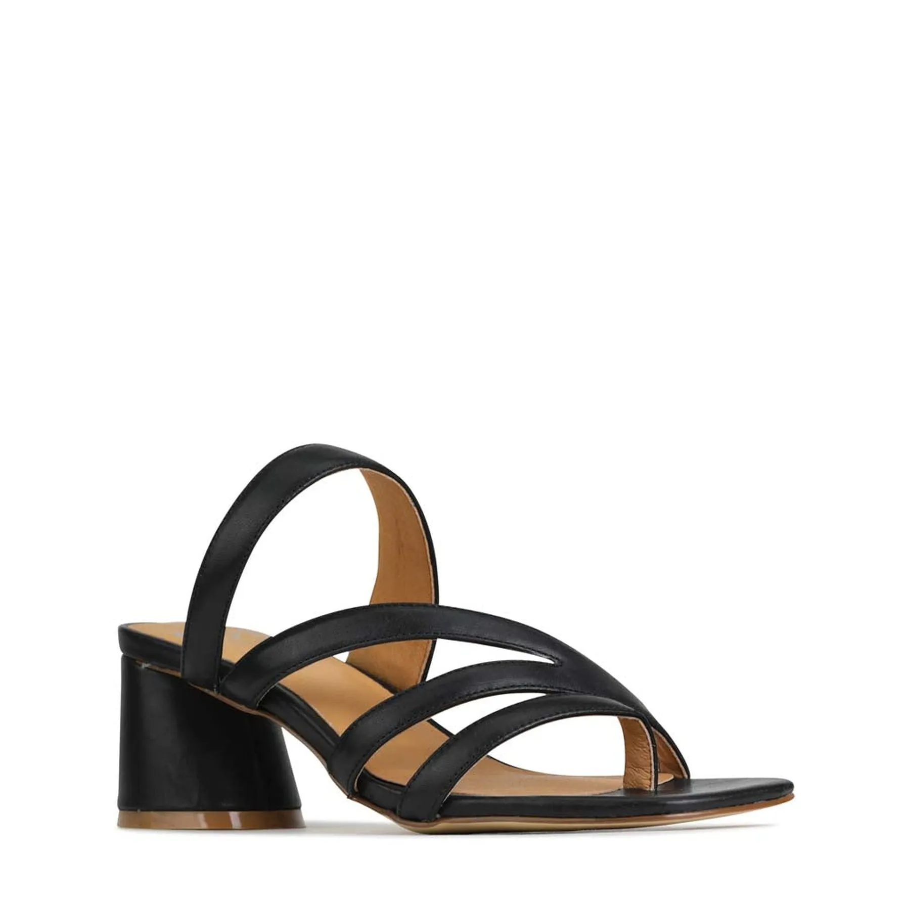 PERRI SLIP-ON HEEL SANDALS LEATHER