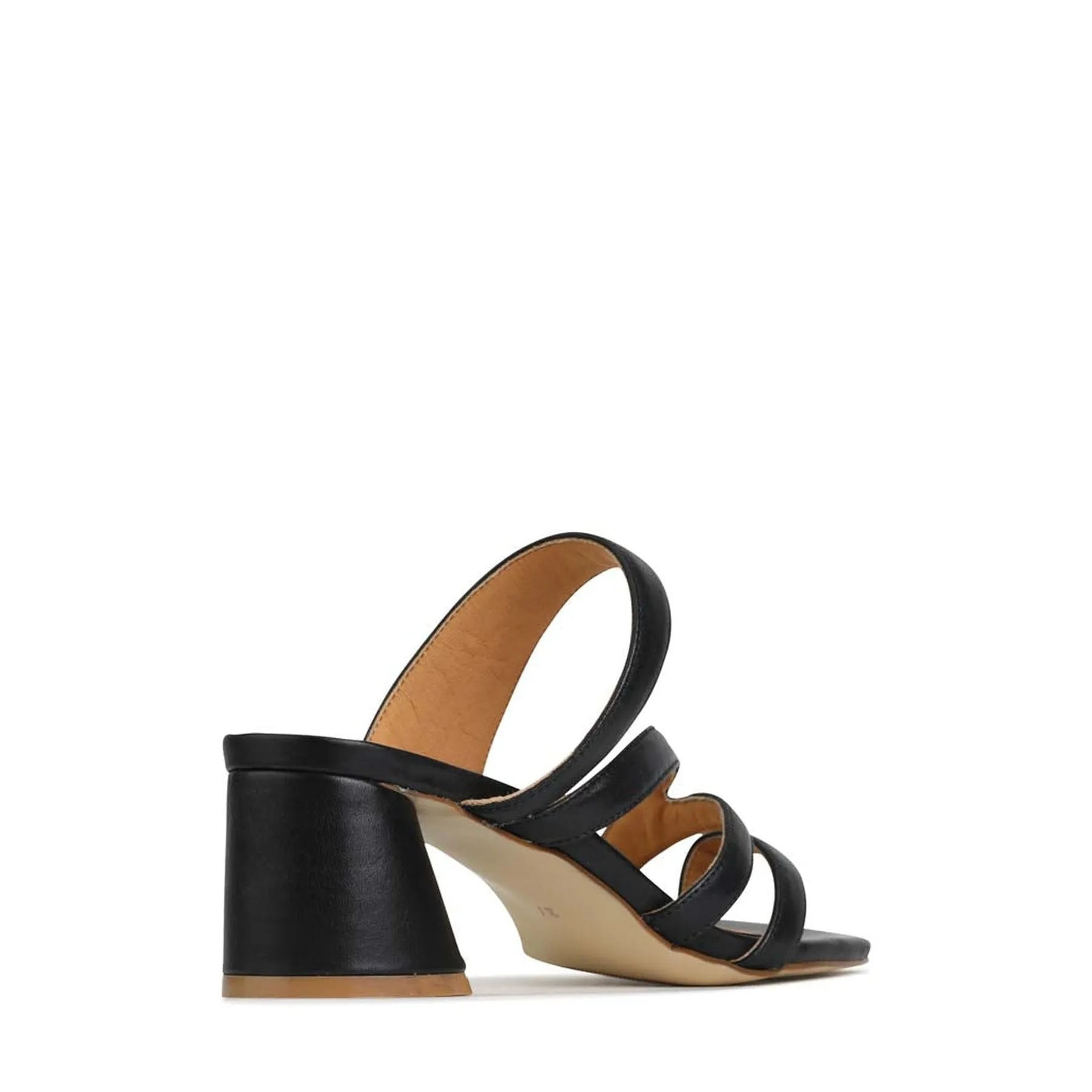 PERRI SLIP-ON HEEL SANDALS LEATHER