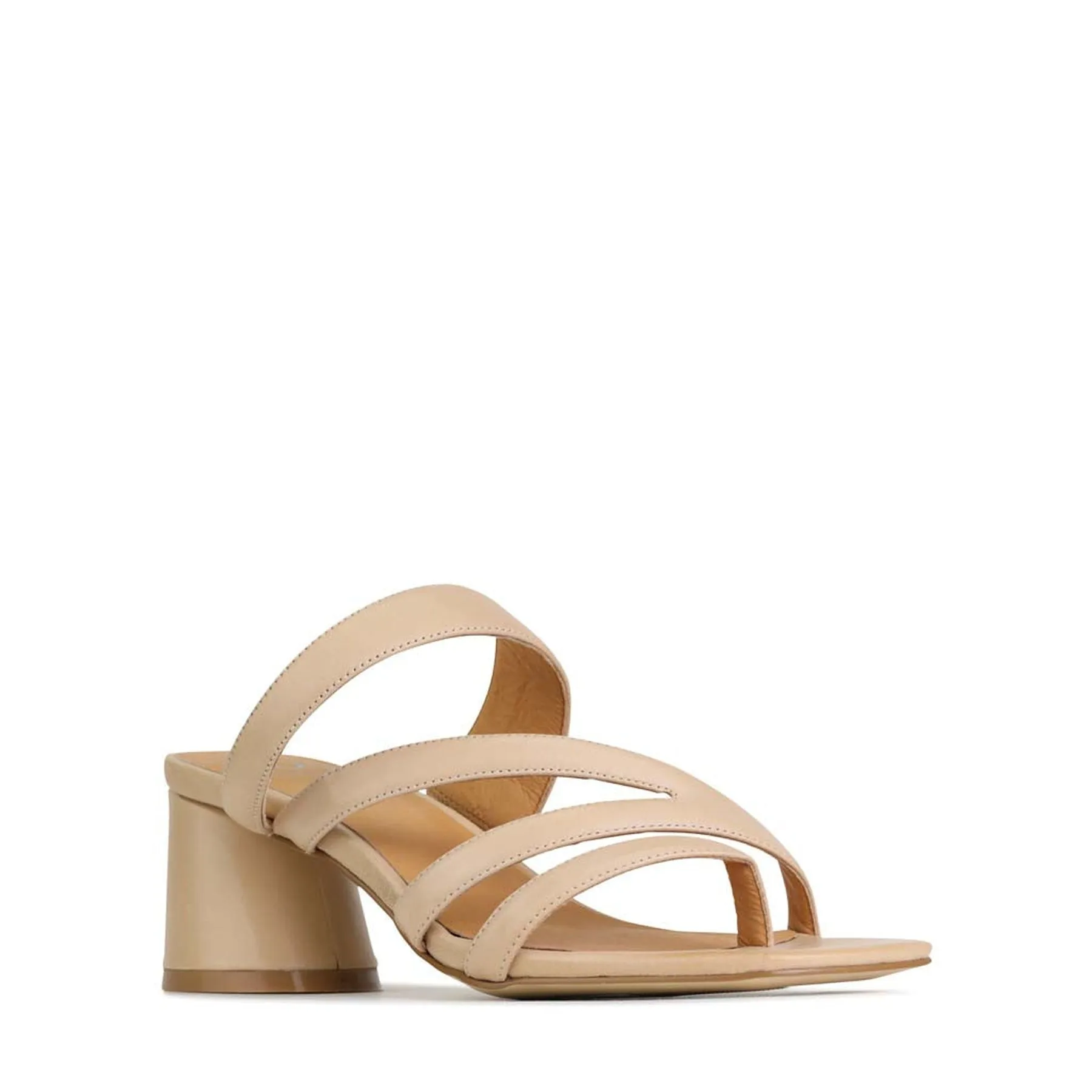 PERRI SLIP-ON HEEL SANDALS LEATHER