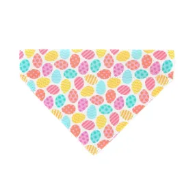 Pet Bandana - "Candy Eggs" - Colorful Easter Eggs Bandana for Cat   Small Dog / Easter / Slide-on Bandana / Over-the-Collar (One Size)