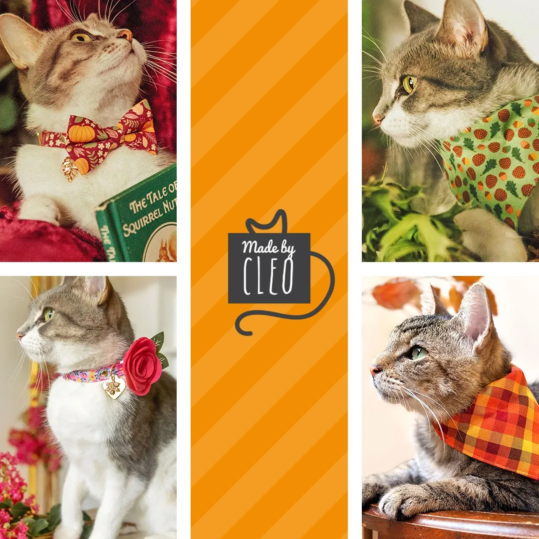 Pet Bandana - "Corn Maze" - Fall Harvest Bandana for Cat   Small Dog / Autumn   Thanksgiving / Slide-on Bandana / Over-the-Collar (One Size)