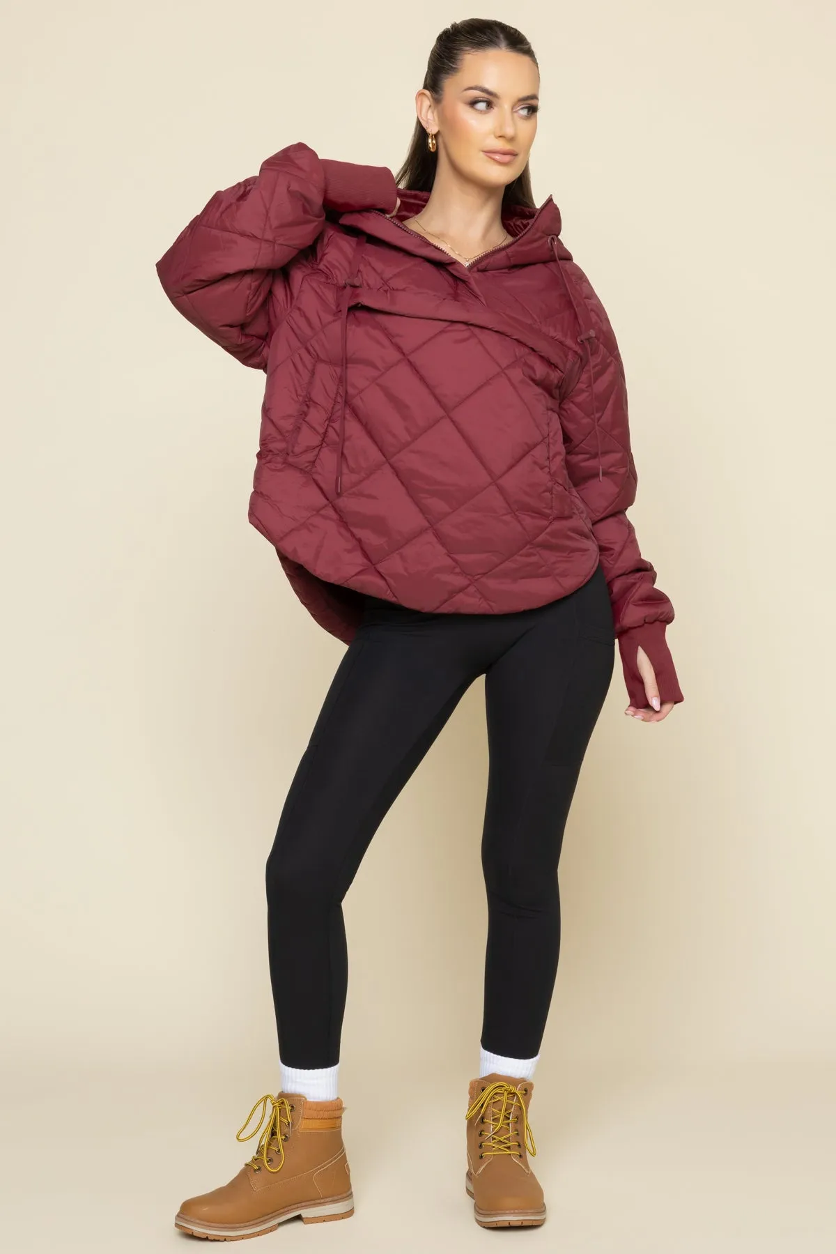 Pillow Packable Puffer Jacket - Crimson