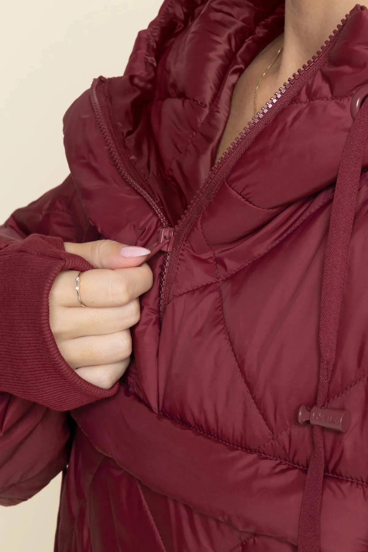 Pillow Packable Puffer Jacket - Crimson