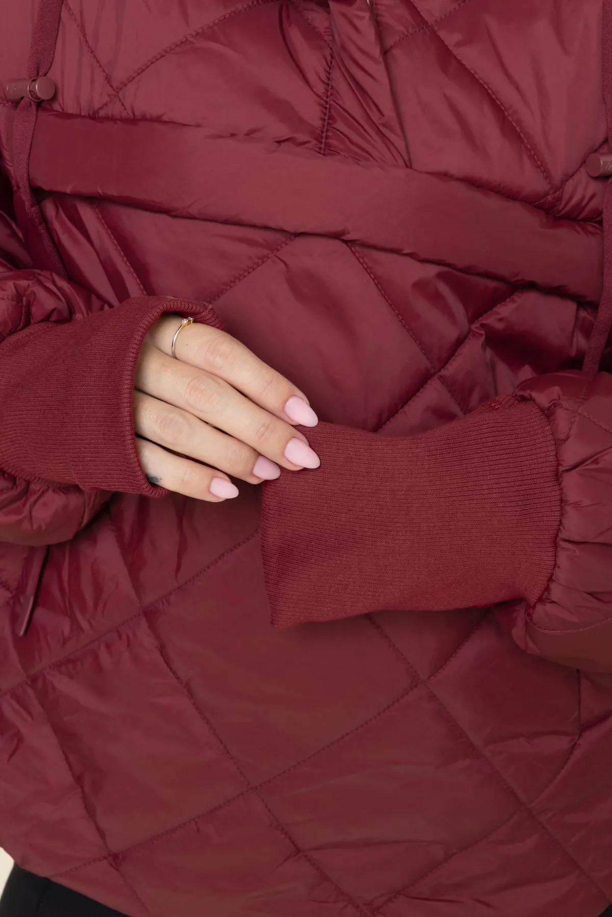 Pillow Packable Puffer Jacket - Crimson