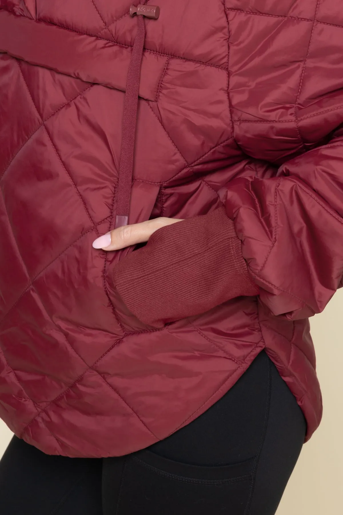 Pillow Packable Puffer Jacket - Crimson