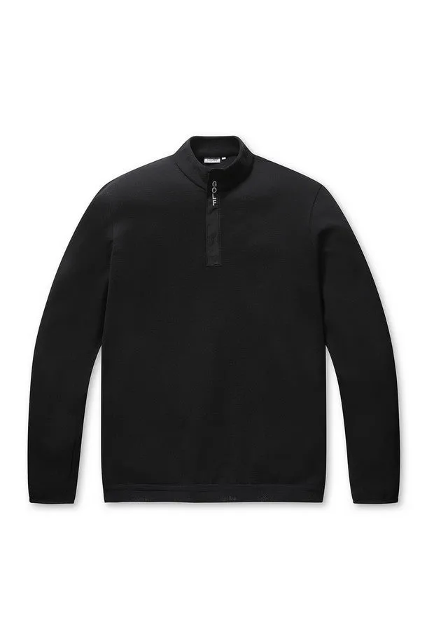 Pique Half-Zip Turtleneck