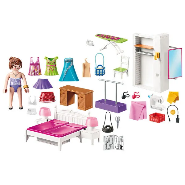 Playmobil Bedroom with Sewing Corner