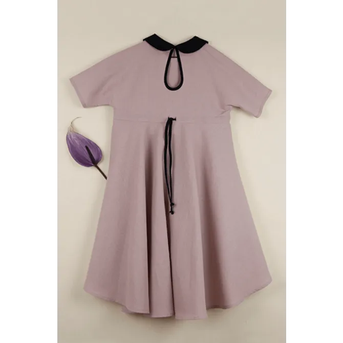 Popelin Girls Dusty Pink Cape Style Dress