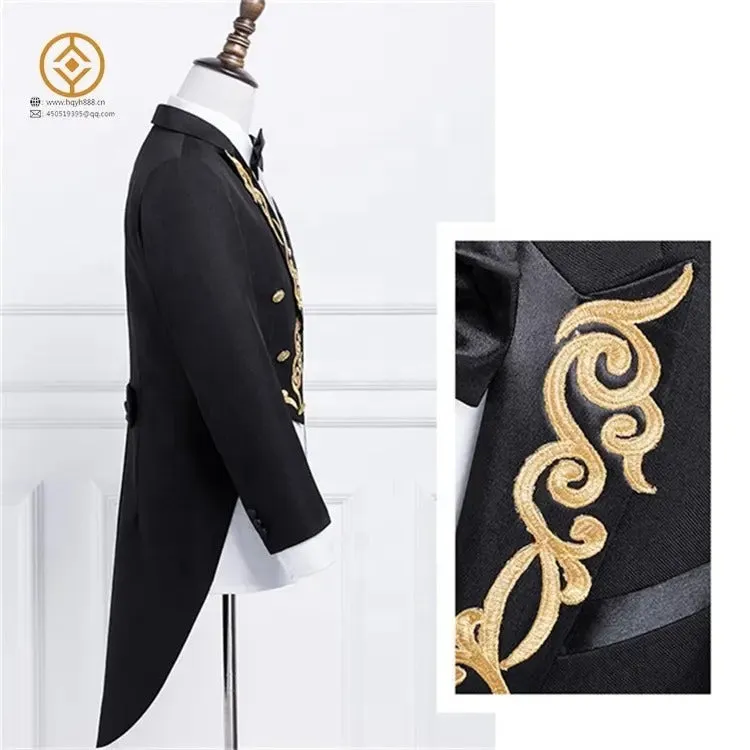 Premium Quality Party Dress Elegant Wedding Suits Groom Embroidery Jacket  Pants Tuxedo | A1016