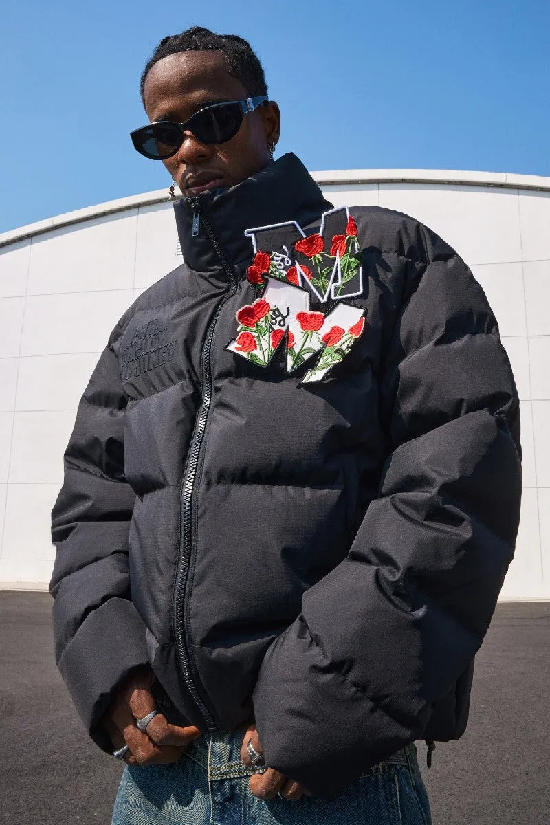 Puffer Jacket With Velcro Logo