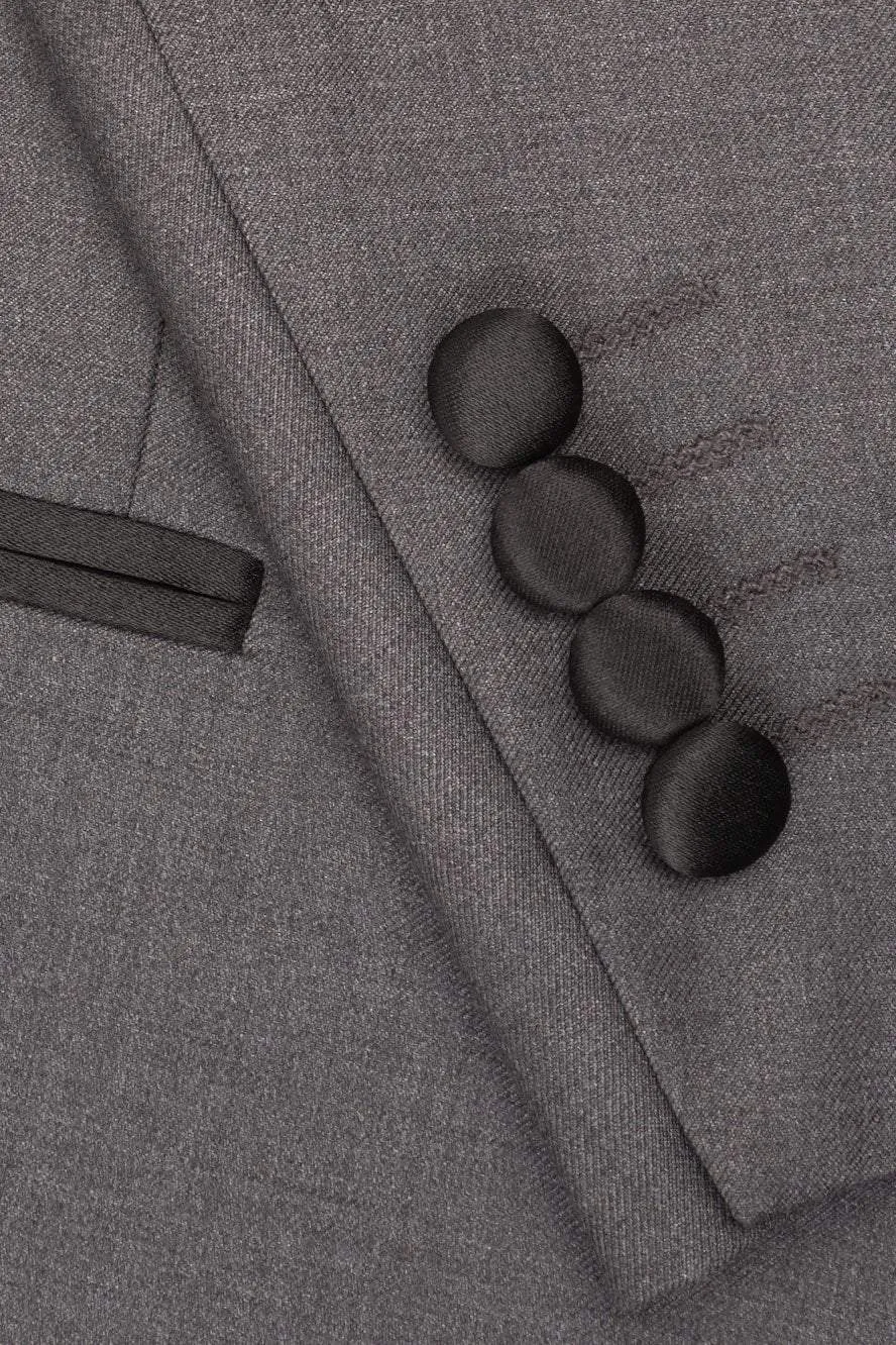 "Milan" Steel Grey Tuxedo Jacket