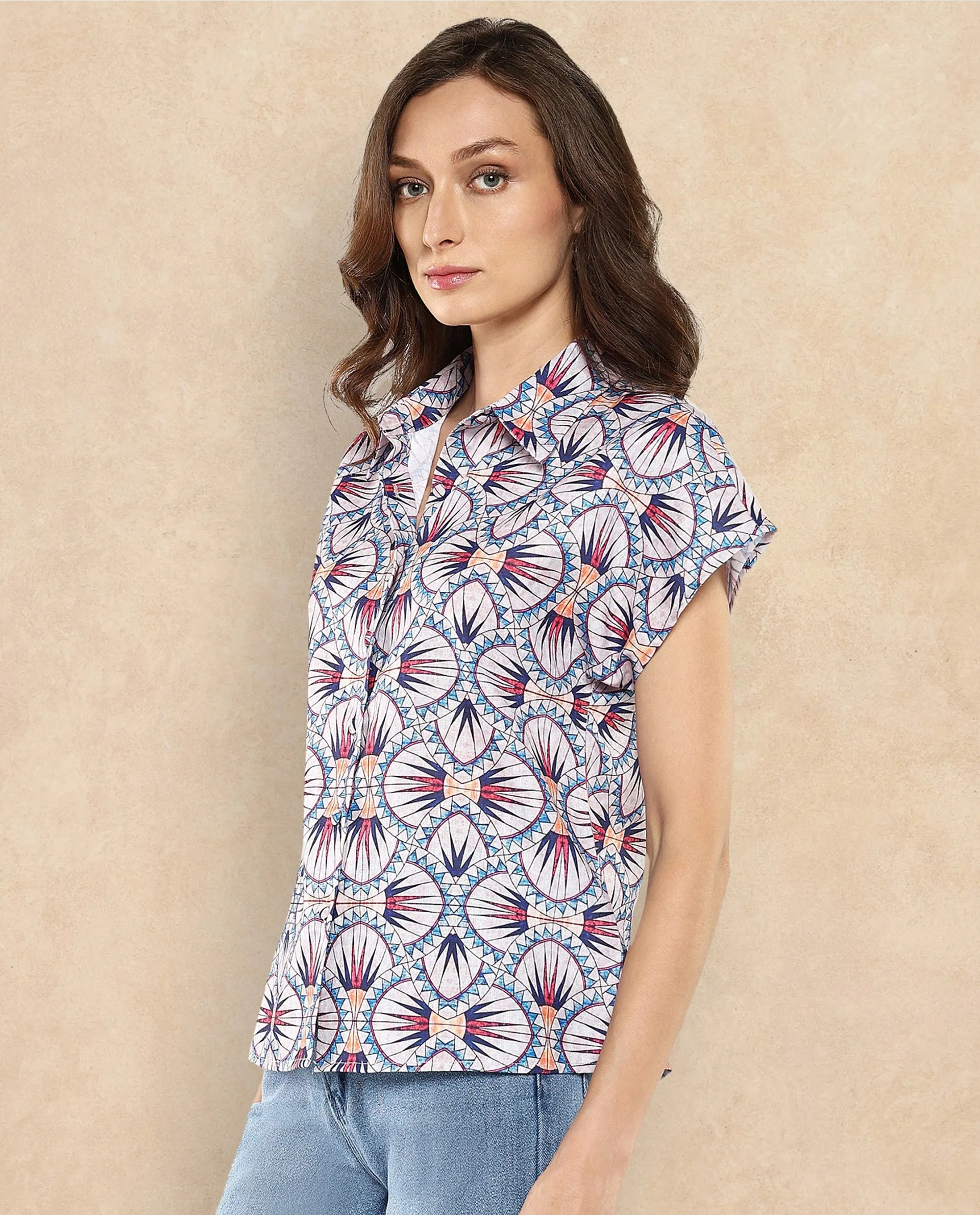 Rareism Women Joancut Multi Printed Top