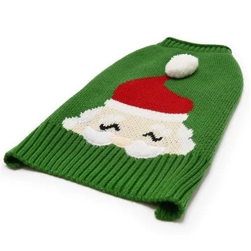 Santa Face Sweater - Green