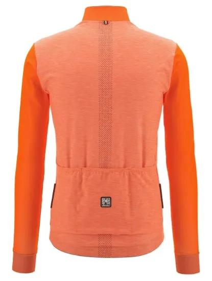 Santini Men's Colore Puro Long Sleeve Jersey - Orange