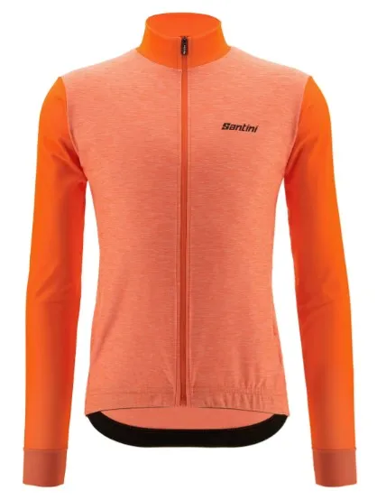 Santini Men's Colore Puro Long Sleeve Jersey - Orange