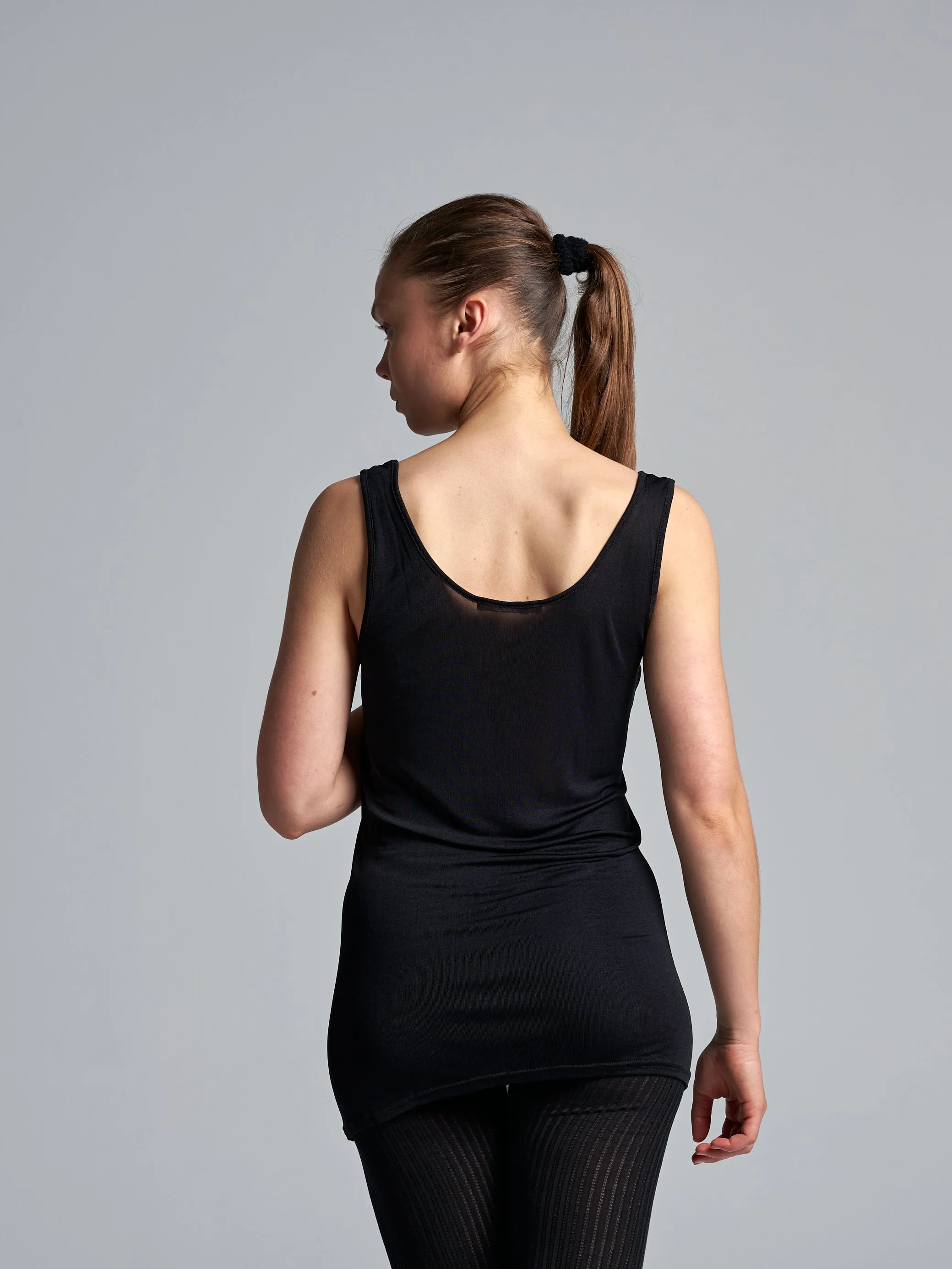 Sheer Tank | Silk - Black