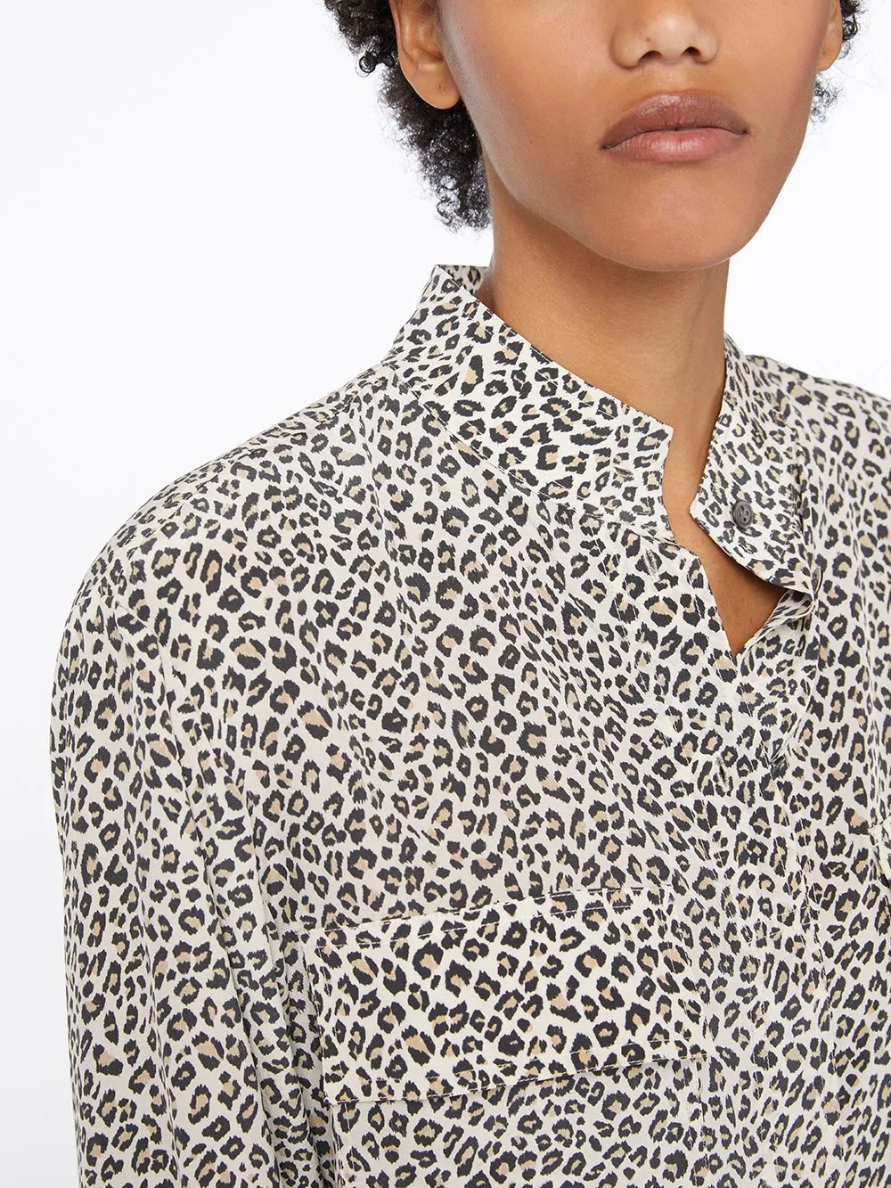 Silk Clean Safari Shirt -- Caramel Multi