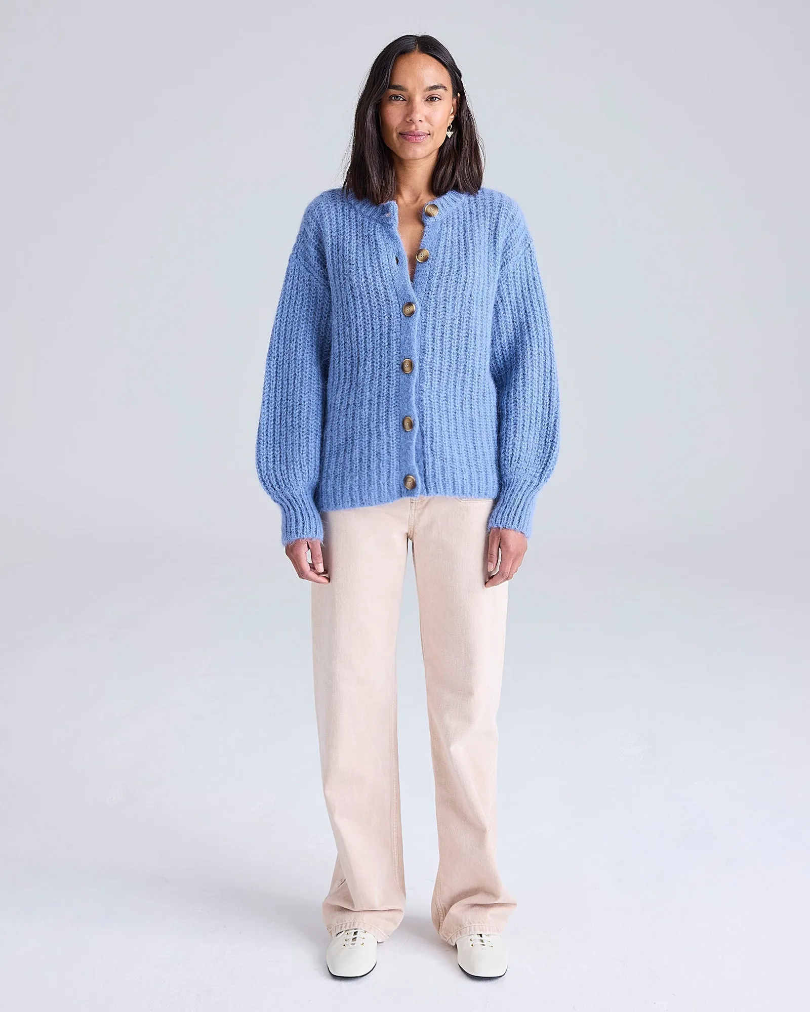 Sophie Italian Cardigan in Soft Blue by Cape Cove