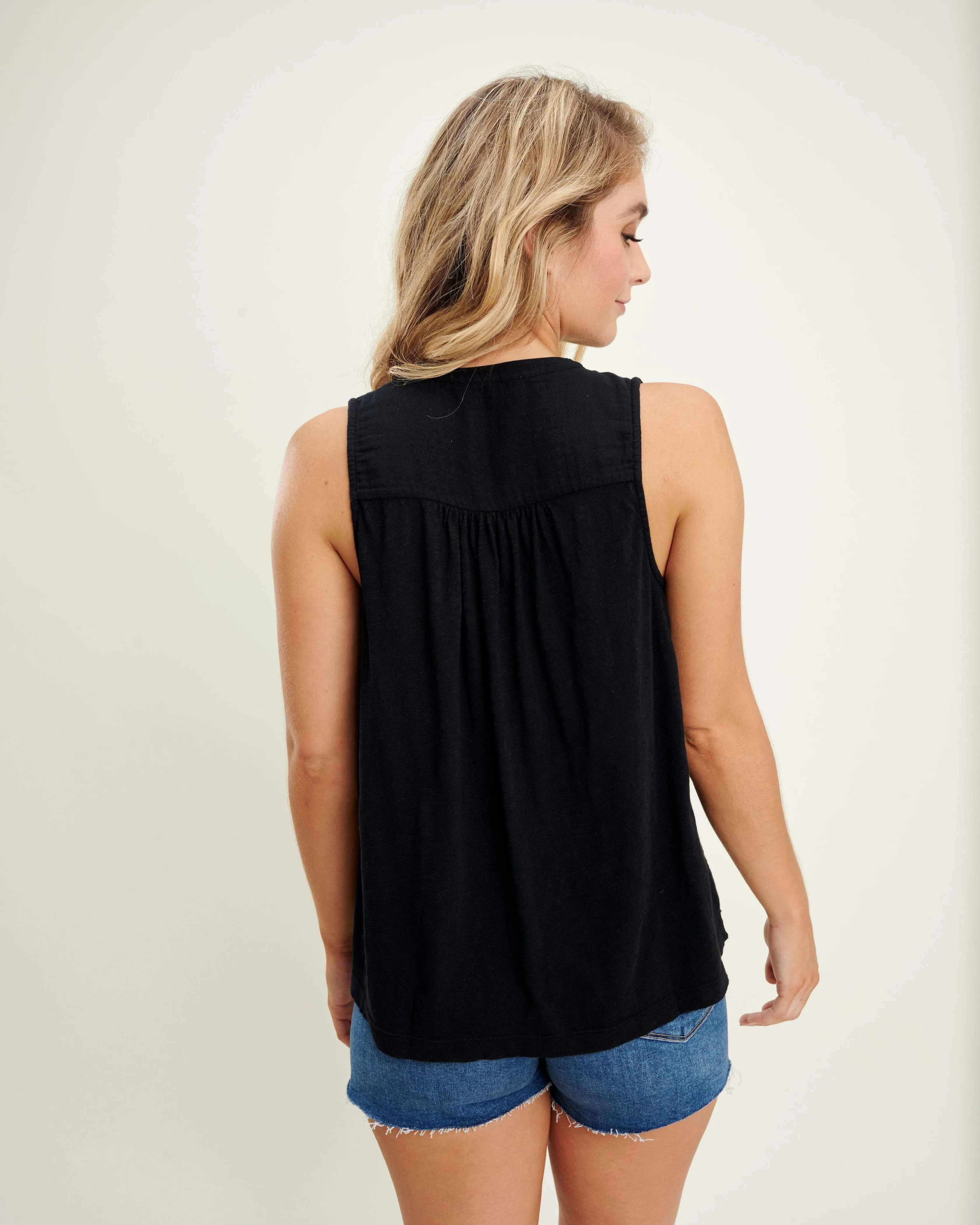 Splendid - Ruby Sleeveless Tank Top in Black