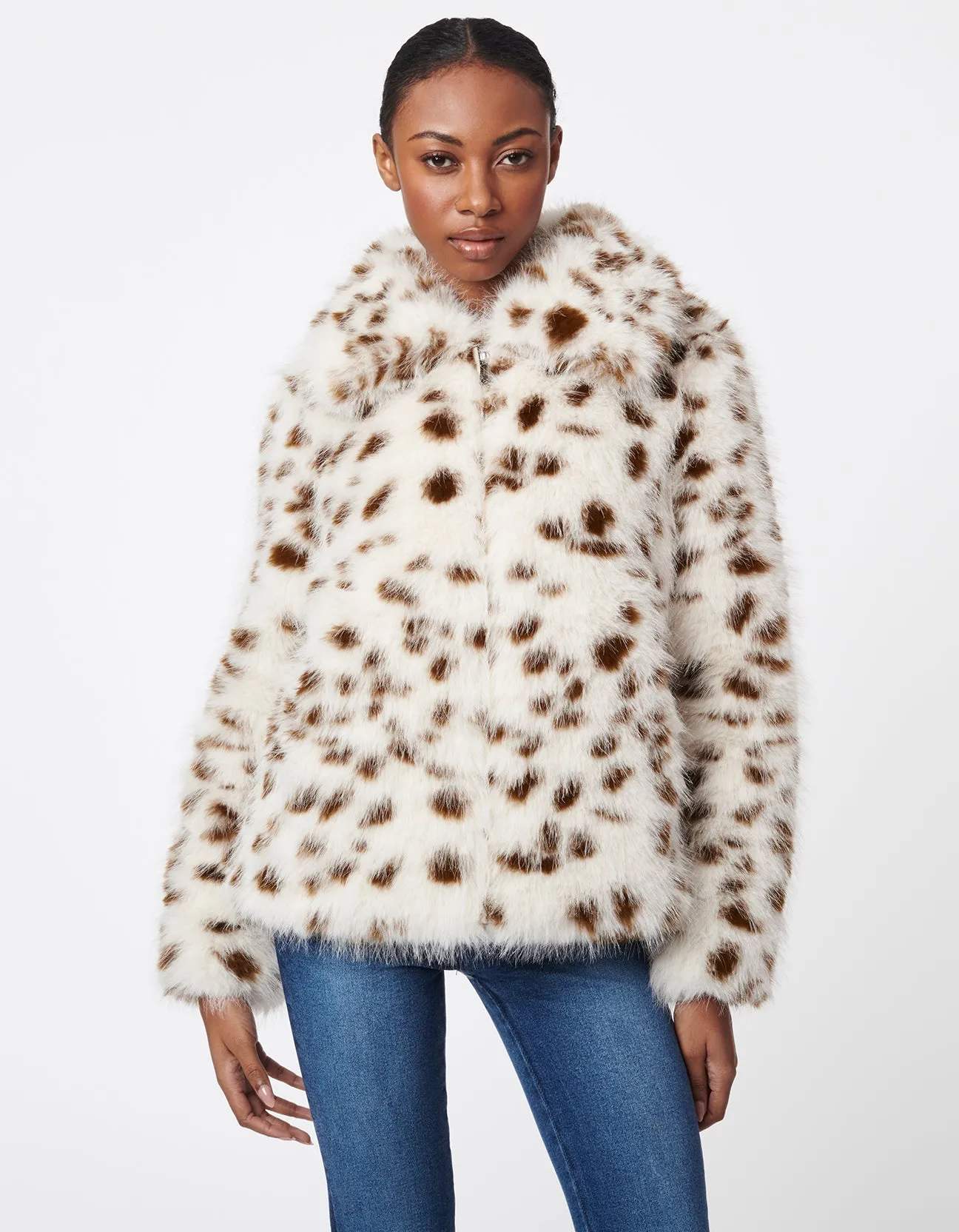 Spotted Faux Fur Jacket