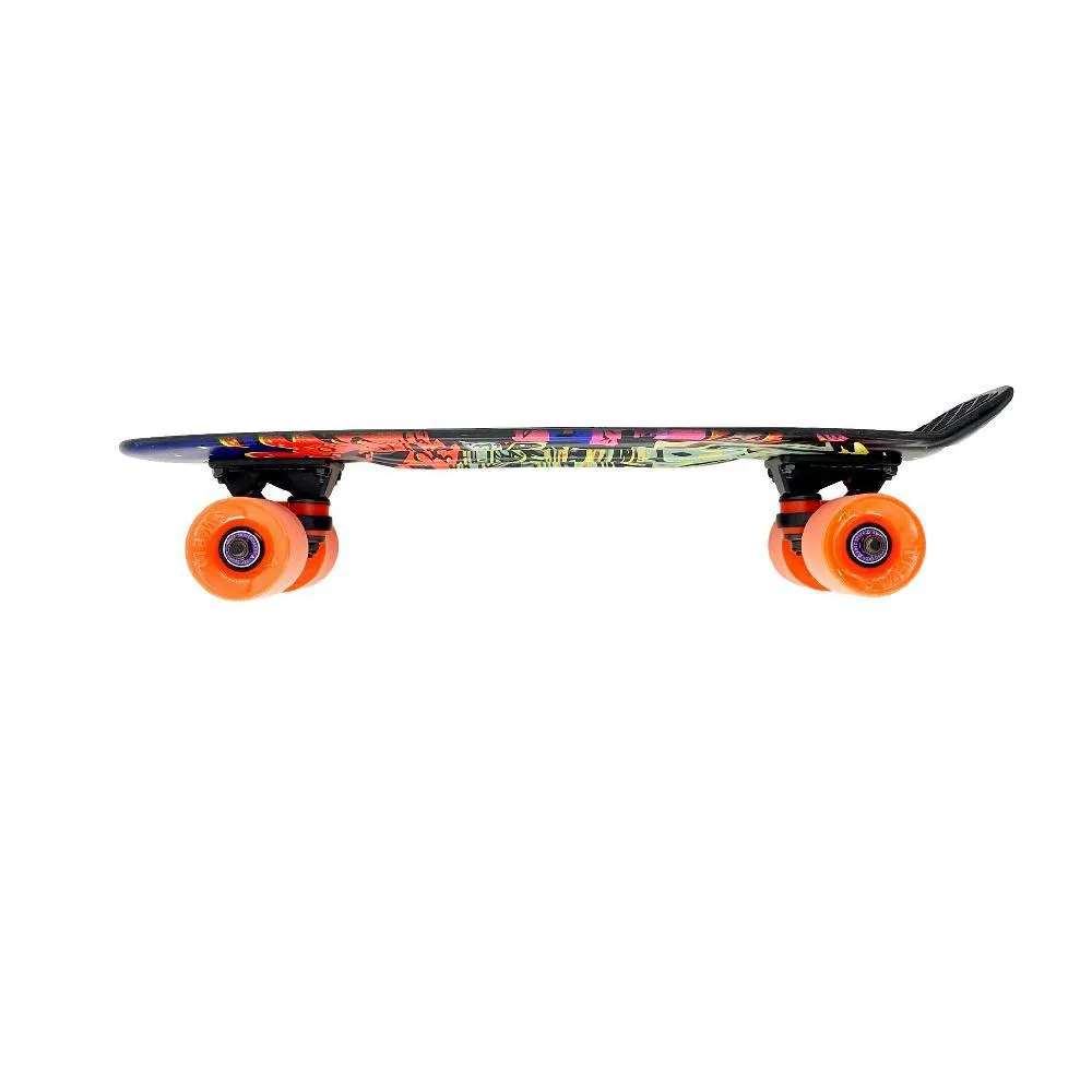 Swell 22" Complete Tiki Volcano Black Orange Mini Skateboard