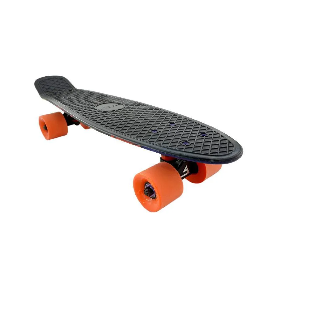 Swell 22" Complete Tiki Volcano Black Orange Mini Skateboard