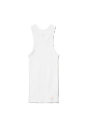 TANK | WHITE COTTON RIBBED  | AW