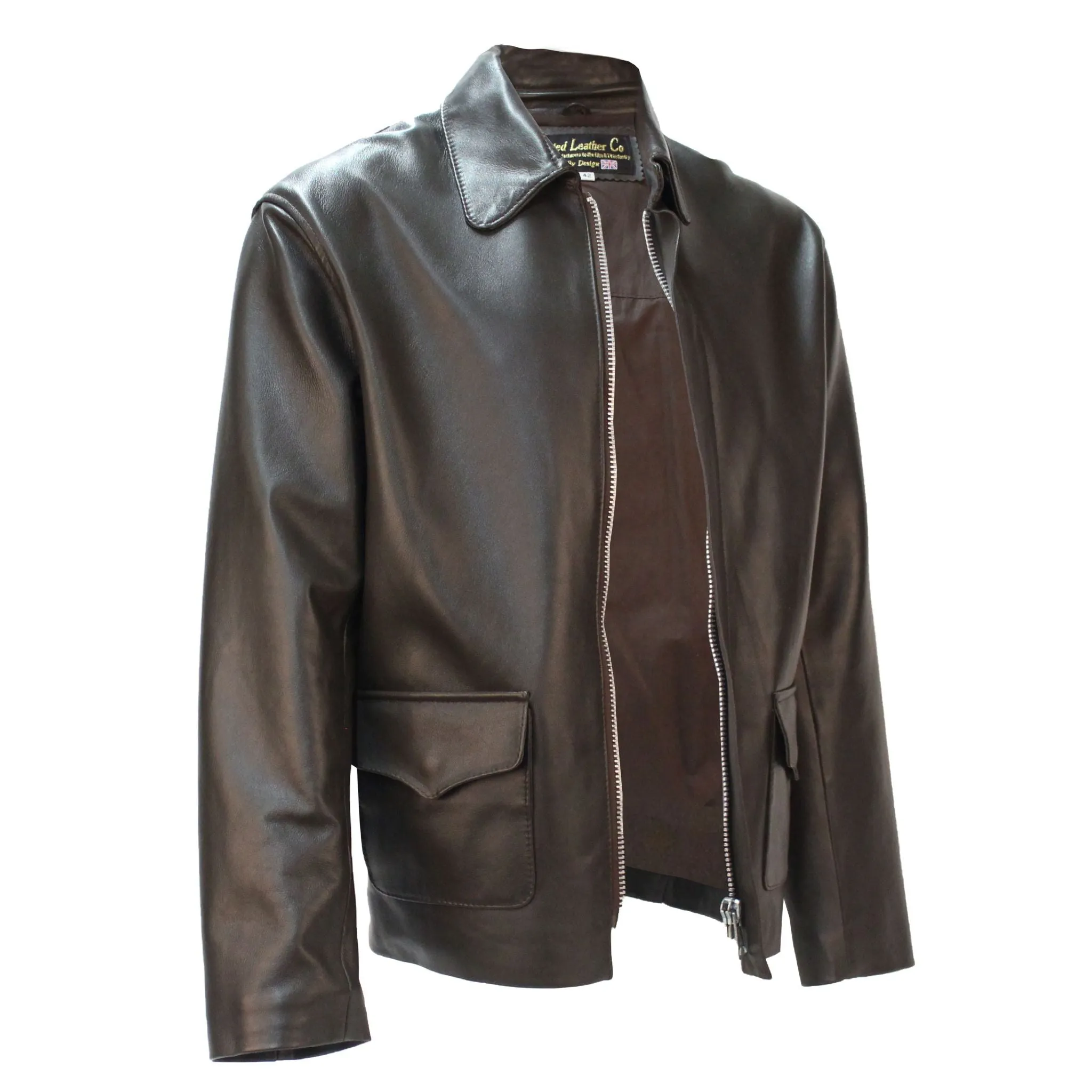 Temple of Doom Jacket in Brown Lambskin Indiana Jones