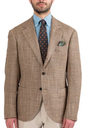 The Armoury Model 15 Brown Zegna Silk Glen Check Sport Coat