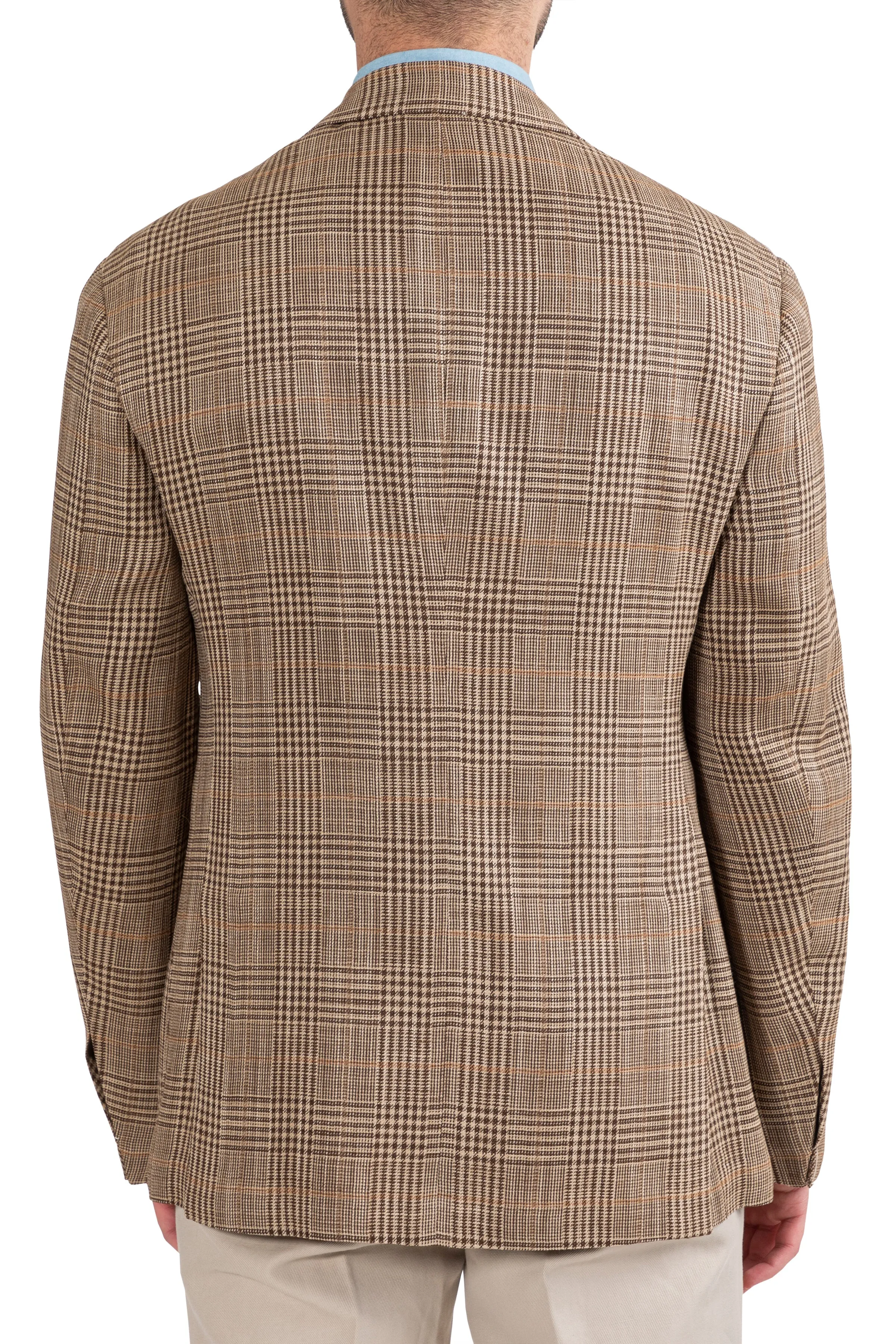 The Armoury Model 15 Brown Zegna Silk Glen Check Sport Coat