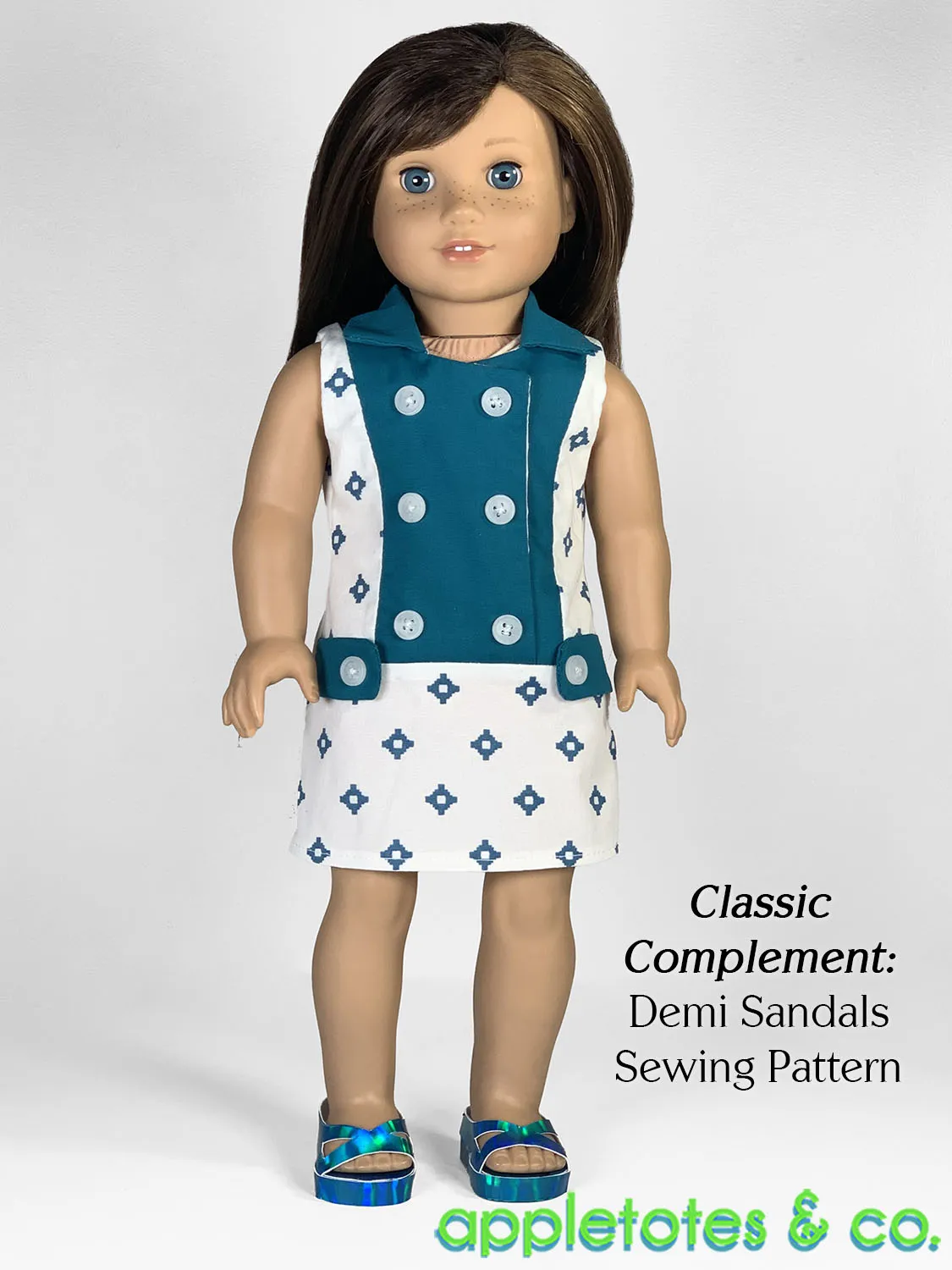 Trench Dress 18 Inch Doll Sewing Pattern