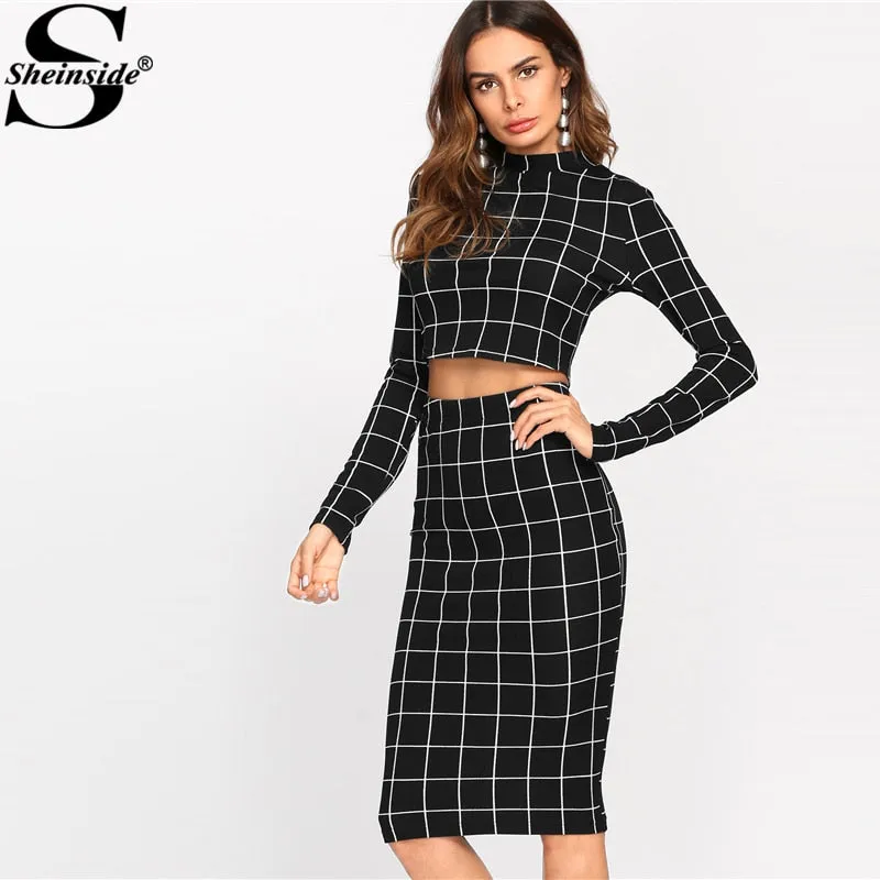 VenusFox Elegant 2 Piece Crop Top & Pencil Skirt