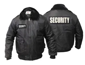 Watch-Guard Bomber Jacket (Black) with Reflective Security ID