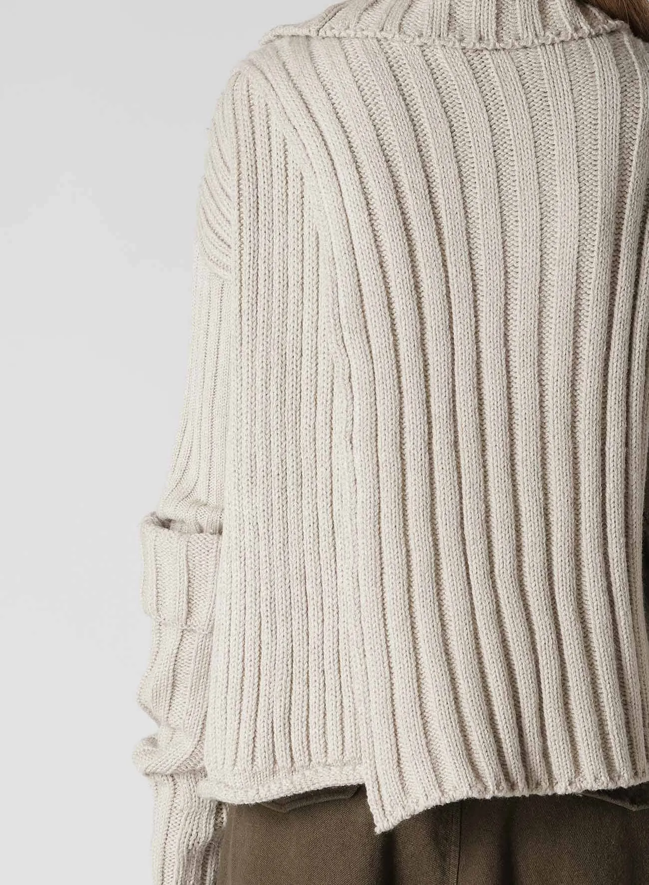 WIDE RIB TURTLENECK KNIT PULLOVER