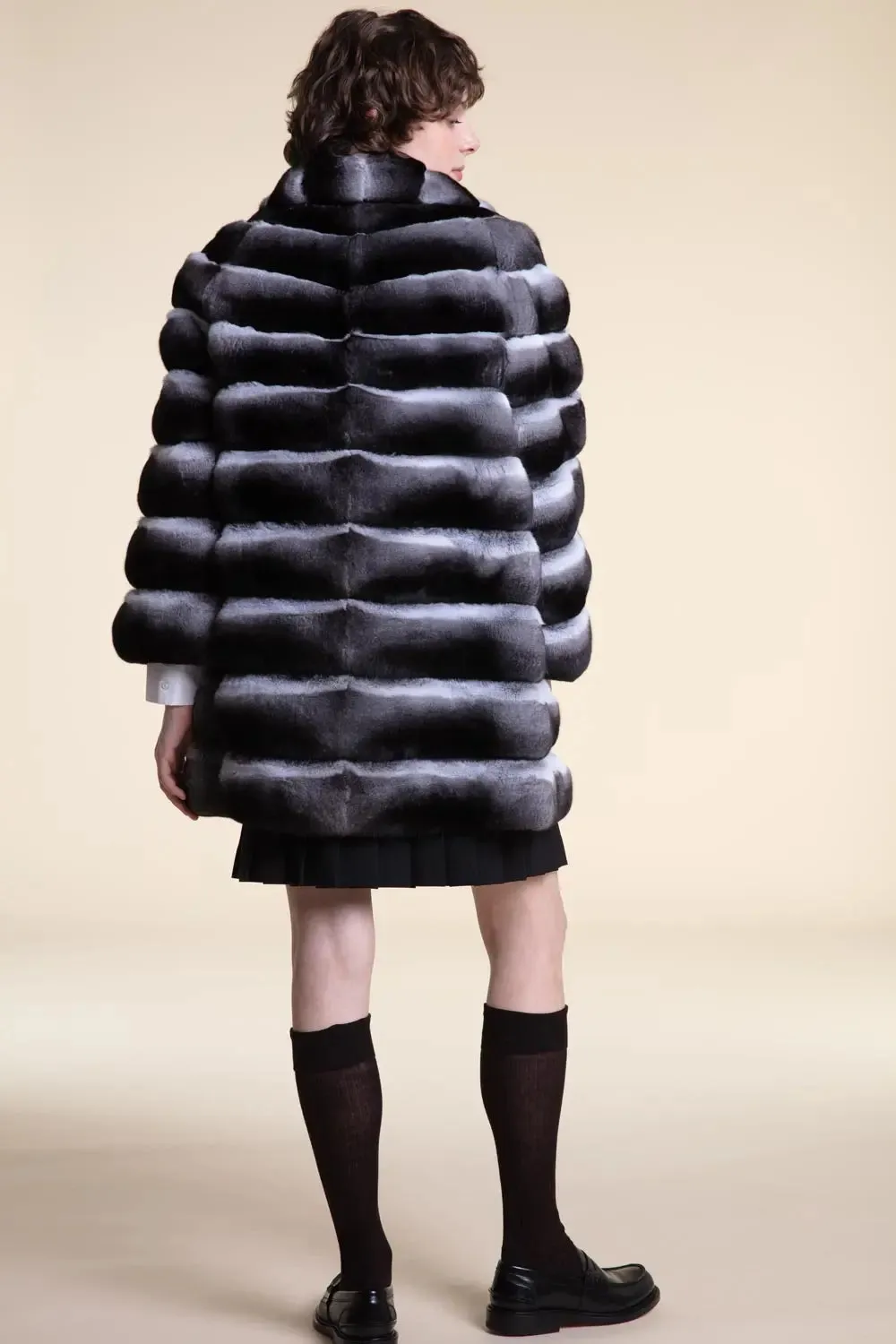 Women chinchilla coat