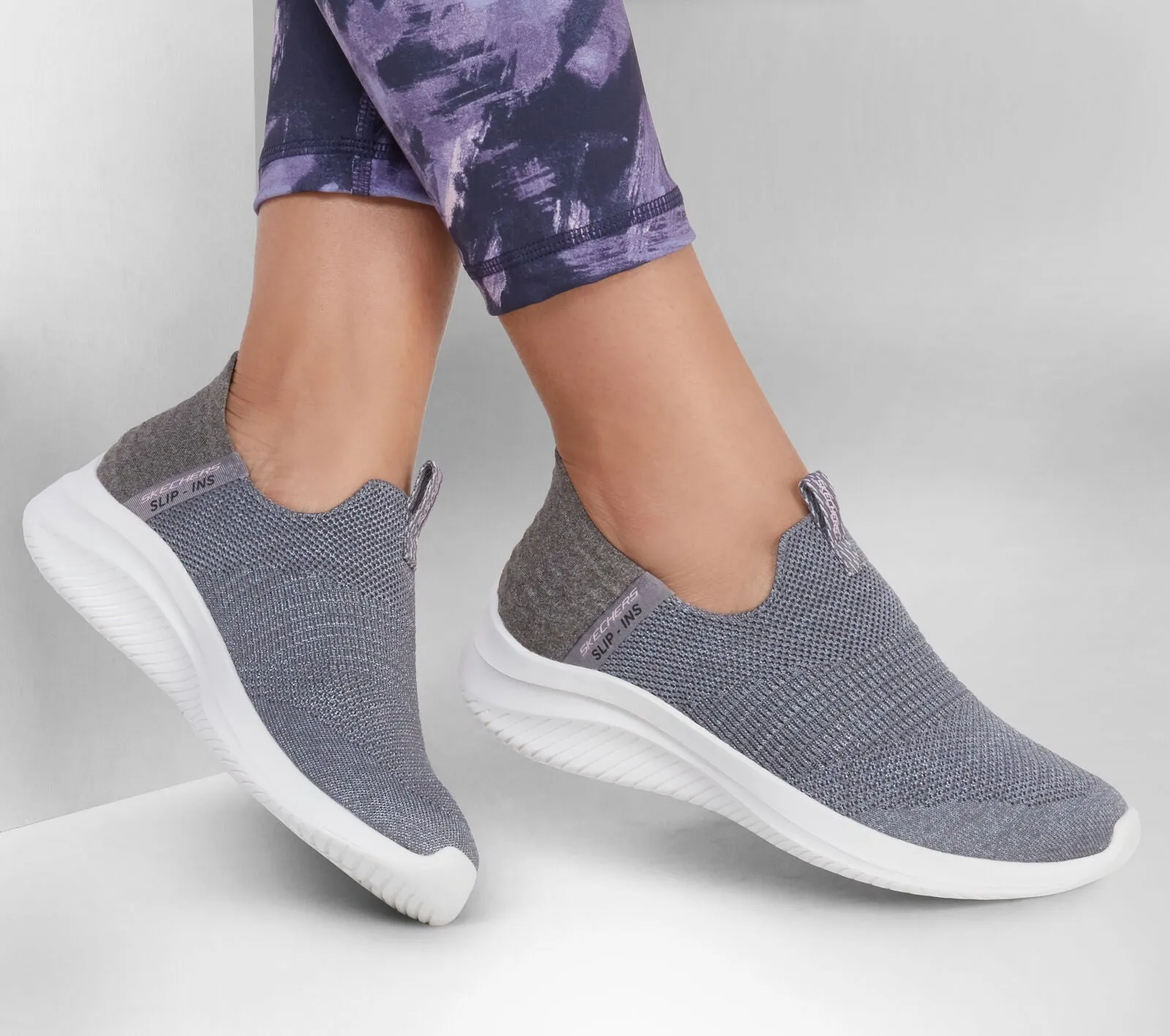 WOMEN'S SKECHERS SLIP-INS: ULTRA FLEX 3.0 SMOOTH STEP | GRAY