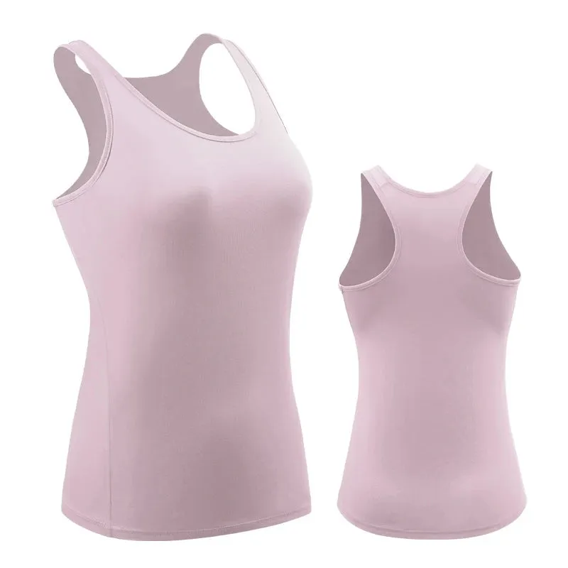 Women's Sports Vest Quick Drying Shirts Fitness Tank Tops Activewear Workout T-shirt Running Gym Clothing Jogging Yoga Clothes