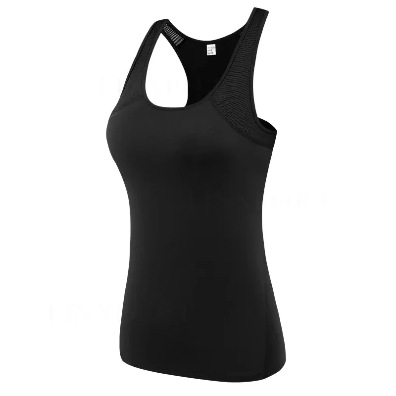 Women's Sports Vest Quick Drying Shirts Fitness Tank Tops Activewear Workout T-shirt Running Gym Clothing Jogging Yoga Clothes