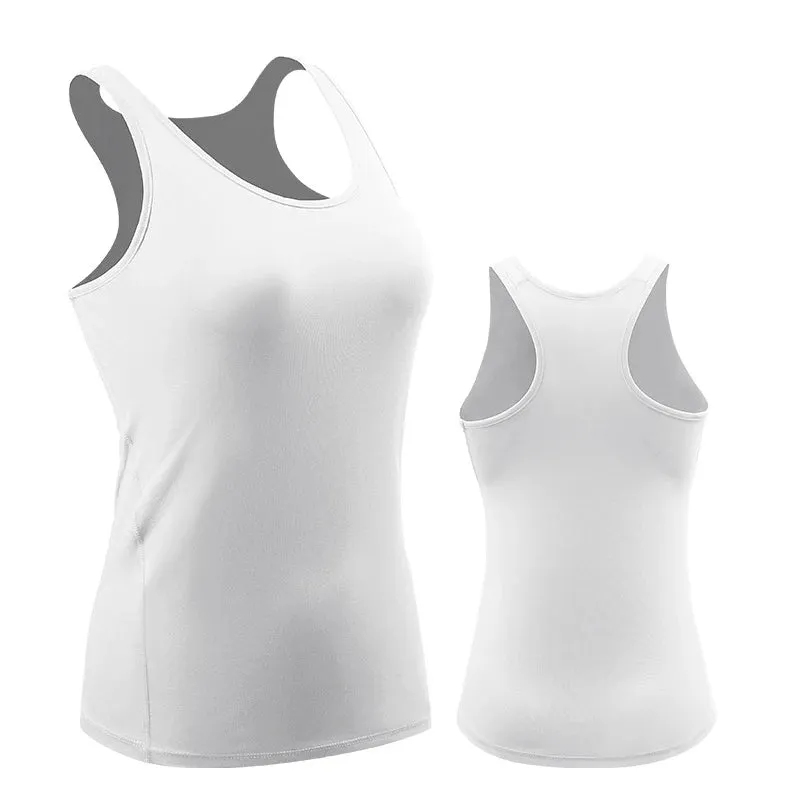 Women's Sports Vest Quick Drying Shirts Fitness Tank Tops Activewear Workout T-shirt Running Gym Clothing Jogging Yoga Clothes