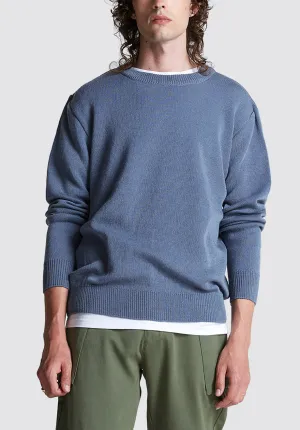 Wool & Mohair Round Neck Knit | Folkstone Grey