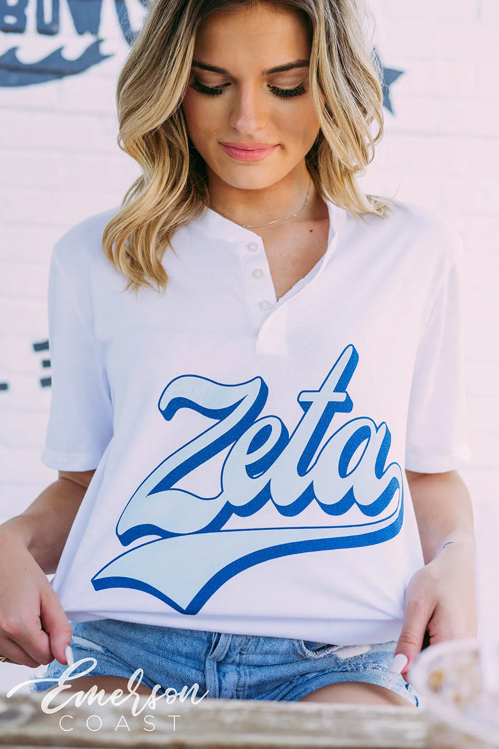 Zeta Tau Alpha PR Henley Tee