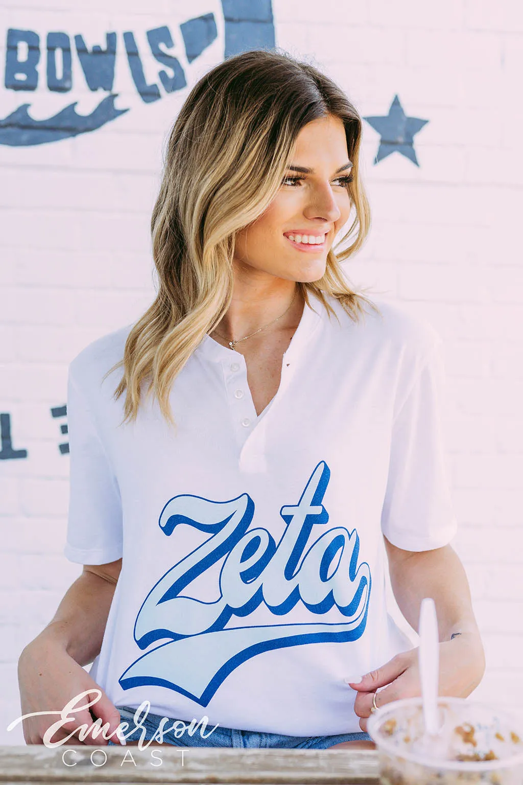 Zeta Tau Alpha PR Henley Tee