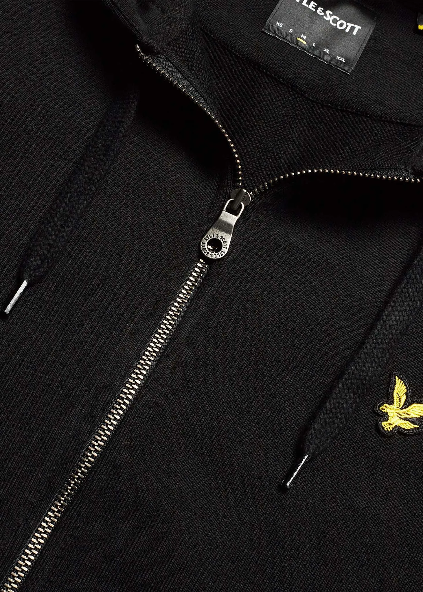 Zip through hoodie - jet black